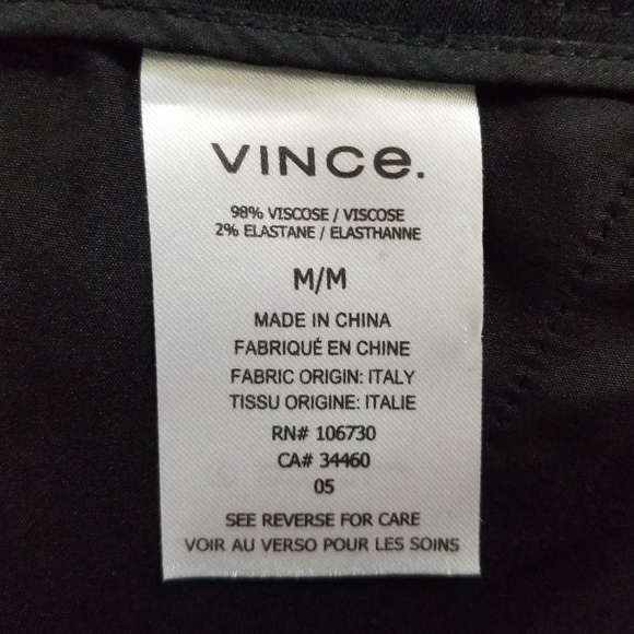 Vince Women's V3708-21282 Black Pull On Pleated Crop Pants Size Medium NWOT - Picture 12 of 14